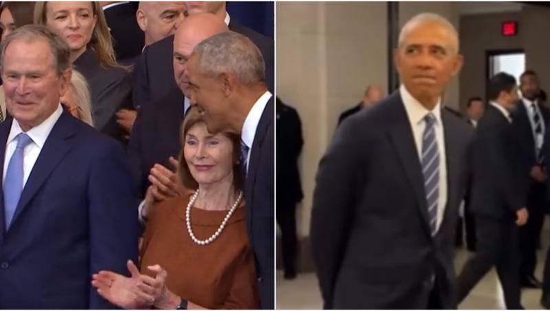 colaj foto barack obama si george w bush