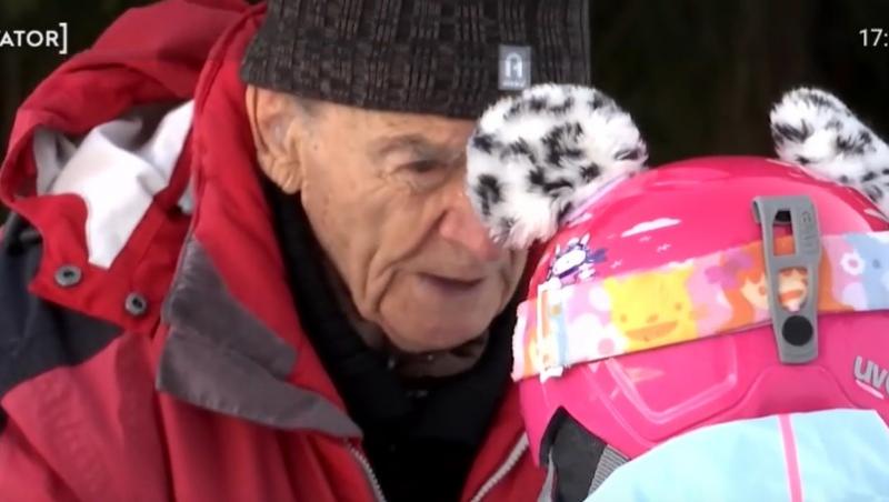 Poveste incredibilă de viață. Instructor de schi la aproape 100 de ani: „Nu mai seamănă schiul de acum 90 de ani cu cel de acum”