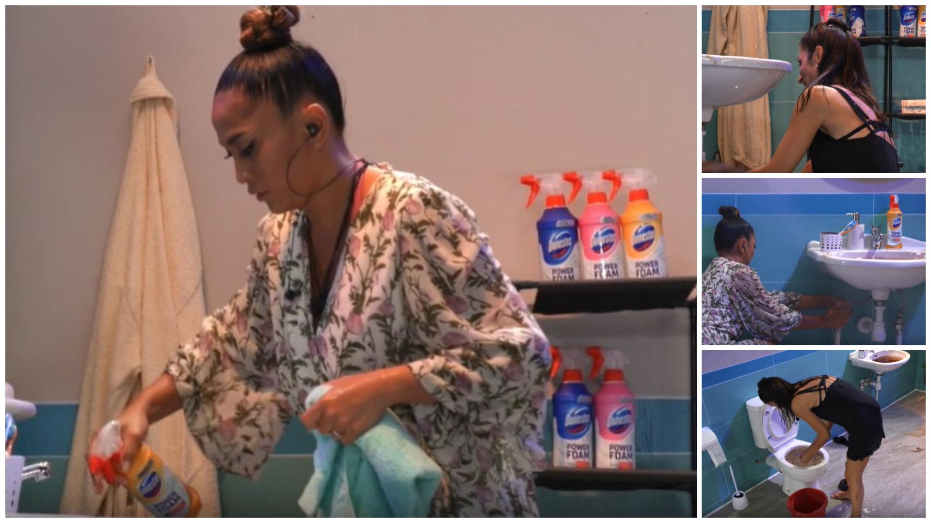 Colaj cu Bella Santiago și Elena Tudor în timpul unei probe la Power Couple România sezon 2