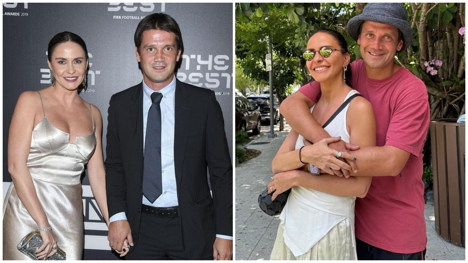 Colaj cu Adelina și Cristi Chivu în două ipostaze diferite