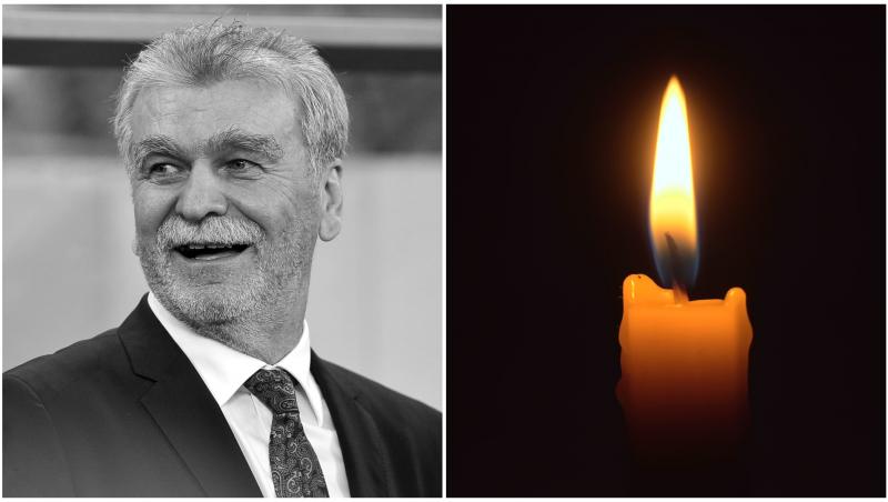 Dinu Gheorghe și o lumânare aprinsă în întuneric