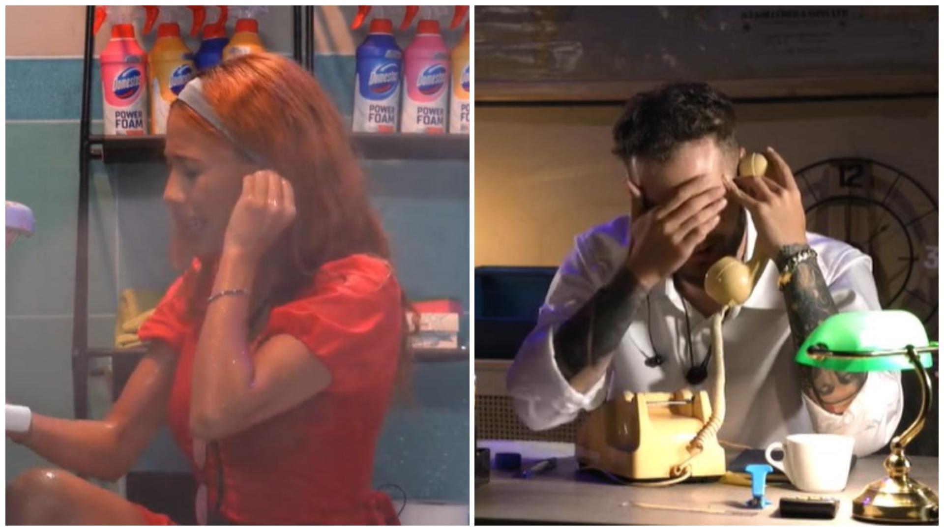 Colaj cu Cesima și Theo Zeciu în timpul unei probe de la Power Couple România