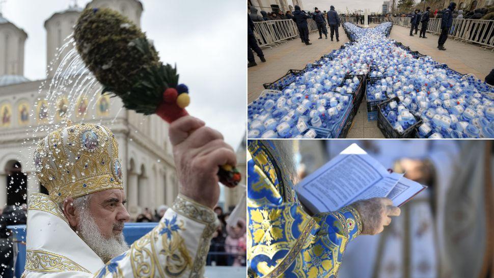 Patriarhul Daniel săvârșește slujba Sfințirii Mari a apei luni. Se vor distribui 10000 litri de Agheasmă Mare de Botezul Domnului