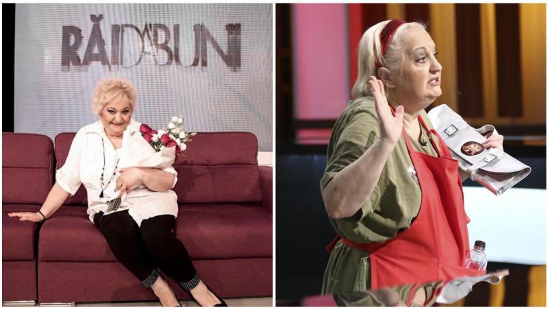 Colaj cu Marinela Chelaru în două ipostaze diferite