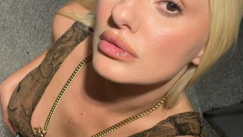 Rochia transparentă nu a mai lăsat loc de interpretări. Cum a apărut Alexandra Stan la Bucharest Fashion Week