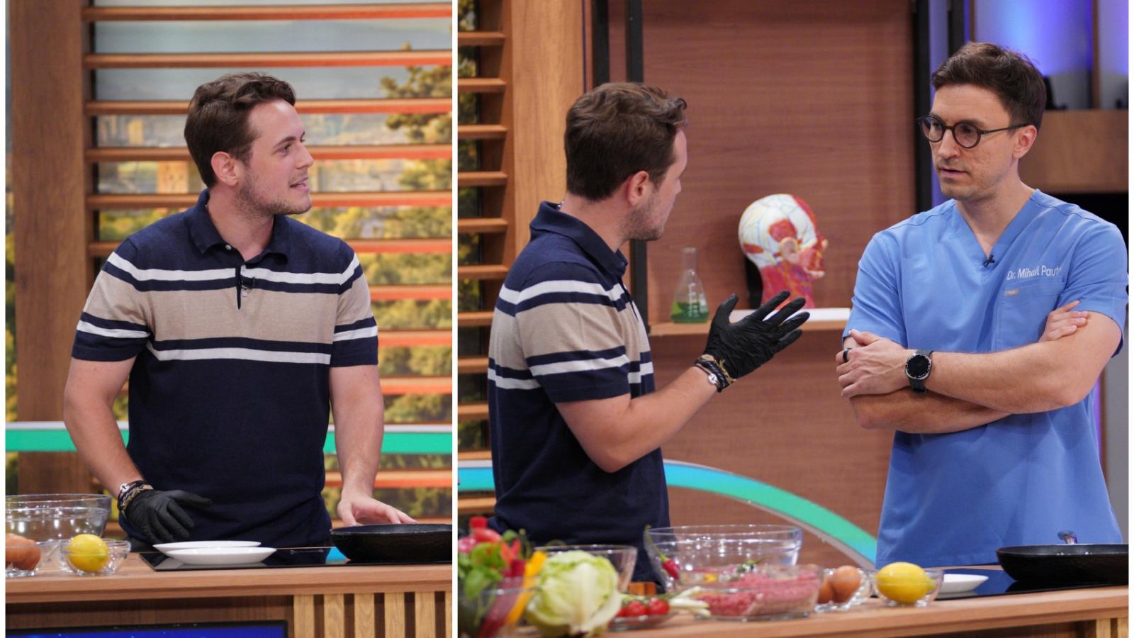 A health and nutrition demonstration with Aris Eram and Dr. Mihail Pautov
