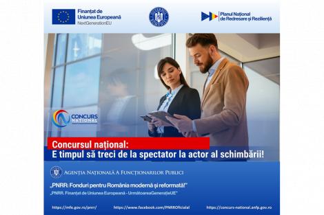 (P) Concursul Național ANFP pentru ocupare de funcții publice vacante - oportunități reale de carieră