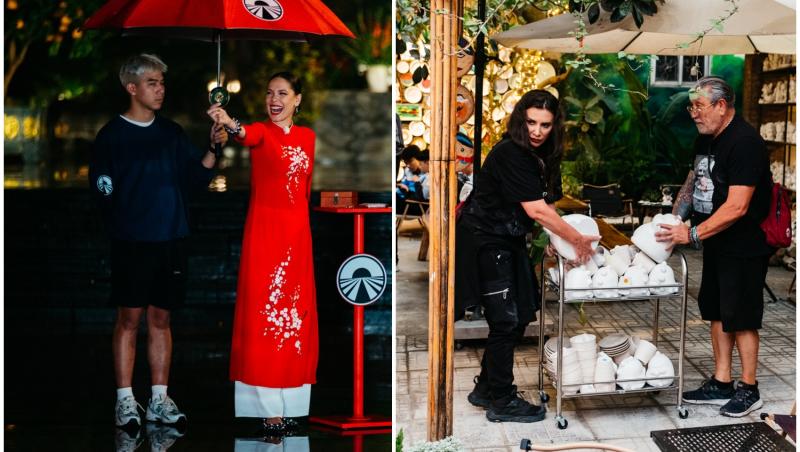 colaj foto cu irina fodor, mara banica si serghei mizil la asia express