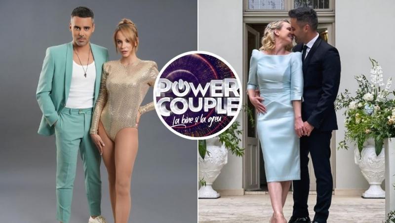 colaj sandra izbașa și răzvan bănică și logo power couple românia