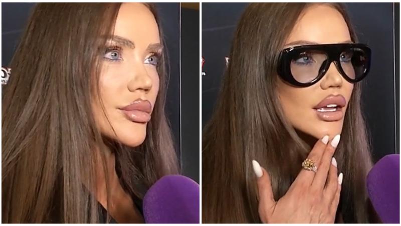 Colaj cu Bianca Drăgușanu în două ipostaze diferite