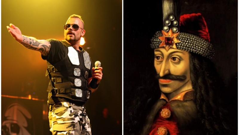 colaj foto cu solistul trupei sabaton si poza cu vlad dracul