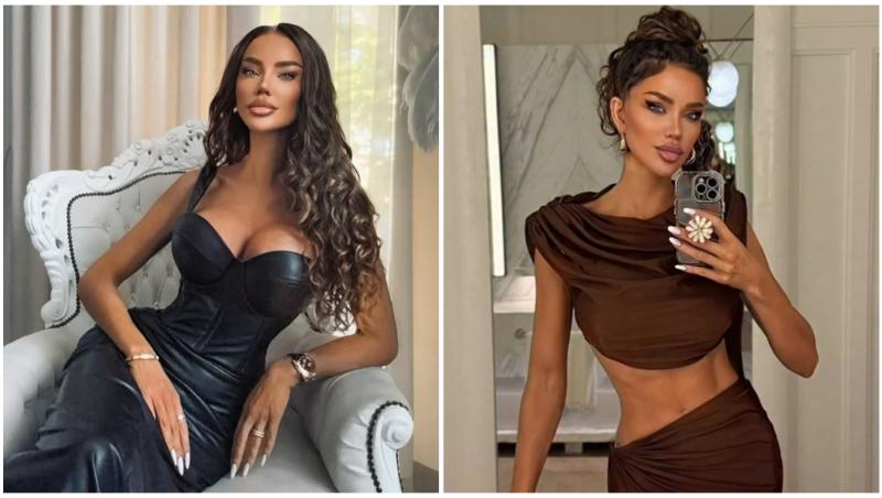 Colaj cu Bianca Drăgușanu în două ipostaze diferite