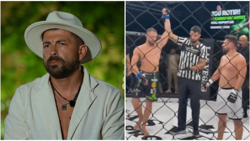 Marian Grozavu și Mattia Carnessali în ringul de luptă