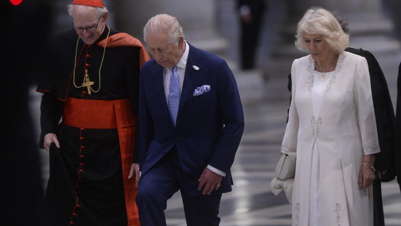 Regina Camilla, în negru în fața Papei. De ce nu poate îmbrăca haine albe