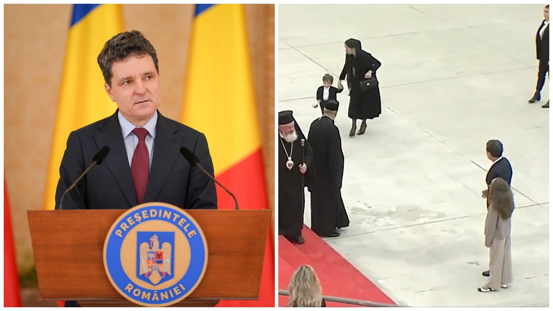 Momentul inedit în care fiul lui Nicușor Dan se îndepărtează de președinte pentru a fotografia Catedrala Națională