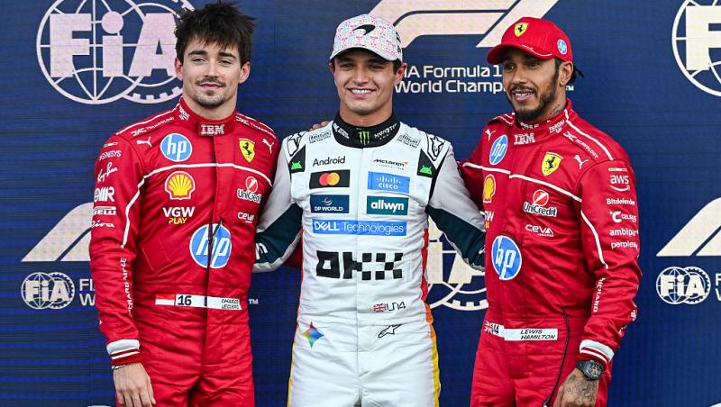 charles leclerc, lando norris, lewis hamilton după calificări mexic 2025
