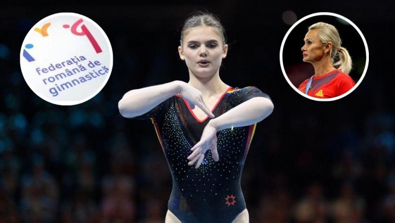 colaj denisa golgotă, siglă federația română de gimnastică, camelia voinea