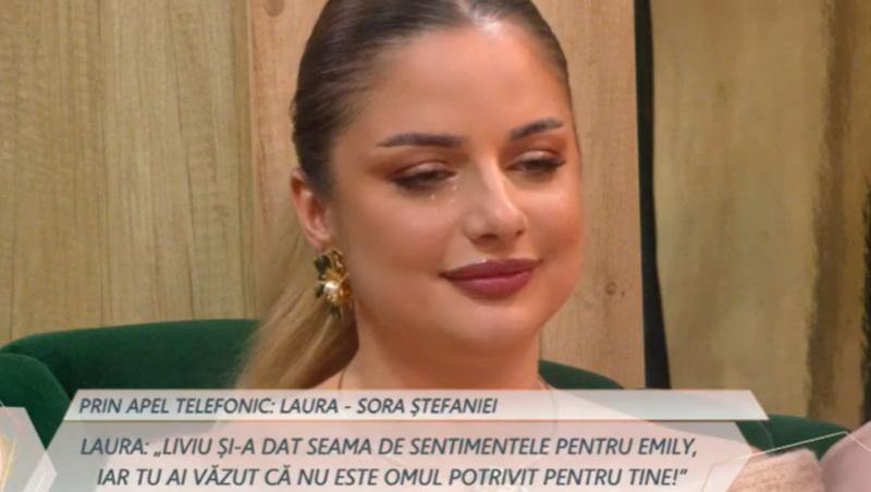 Mireasa, sezon 12. Sora Ștefaniei a intervenit telefonic. Fata a încercat să zâmbească, dar lacrimile i-au trădat sentimentele