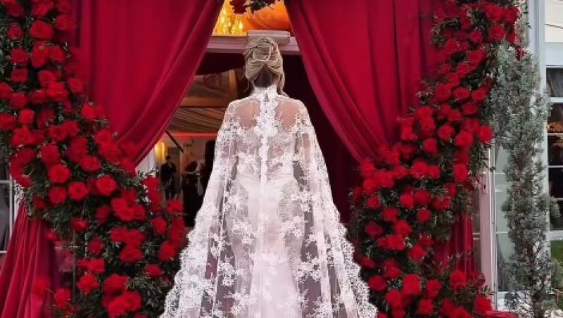 Imagini de senzație de la nunta Claudiei Puican cu Armin Nicoară. Cum arată artista în rochie de mireasă. Ce tort și meniu au avut