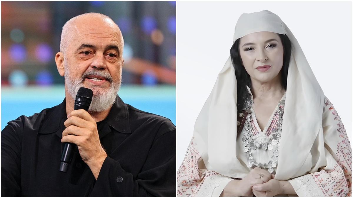 În stânga imaginei este premierul Albaniei, iar în stânga este Diella