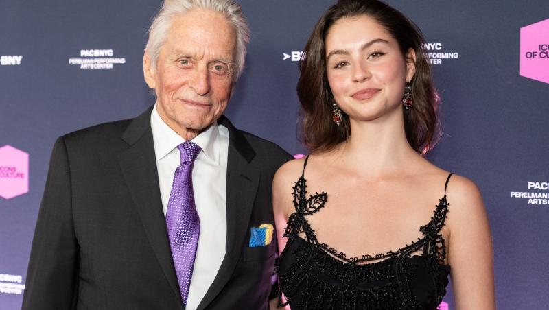 michael douglas și fiica sa, carys, la un eveniment din new york