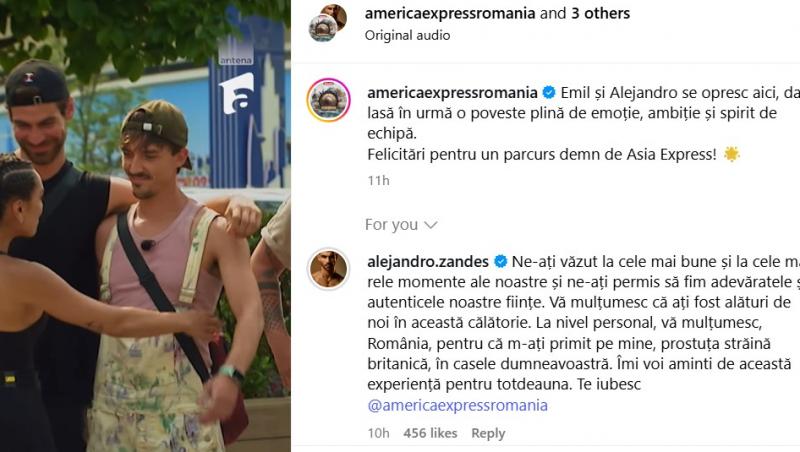 Mesajul lui Alejandro Fernandez după eliminarea de la Asia Express. Ce a spus artistul la final de drum