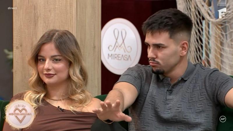 Mireasa, sezon 12. Cum a reacționat Adin la interacțiunile dintre Lavinia și Liviu. Val de reproșuri între cei doi foști, în live