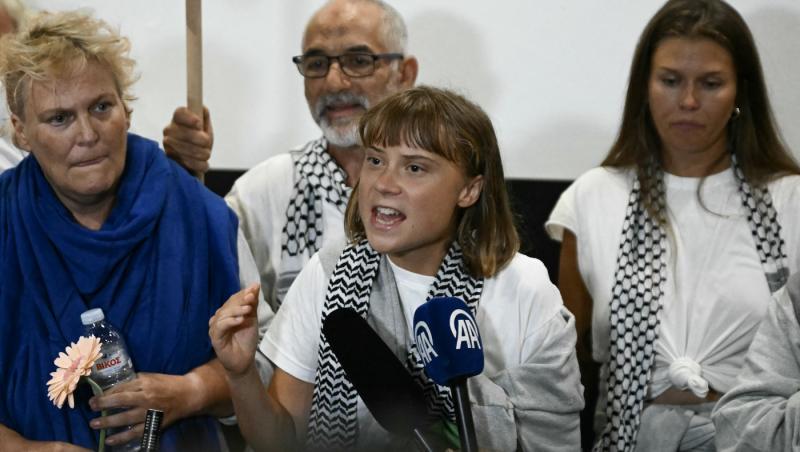 Greta Thunberg a ajuns în Grecia, după ce a fost reținută de foțele israeliene. Ce mesaj a transmis