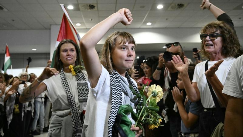 Greta Thunberg a ajuns în Grecia, după ce a fost reținută de foțele israeliene. Ce mesaj a transmis