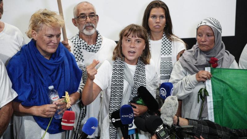 Greta Thunberg a ajuns în Grecia, după ce a fost reținută de foțele israeliene. Ce mesaj a transmis