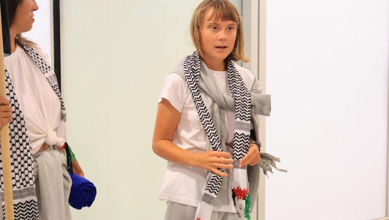 Greta Thunberg a ajuns în Grecia, după ce a fost reținută de foțele israeliene. Ce mesaj a transmis
