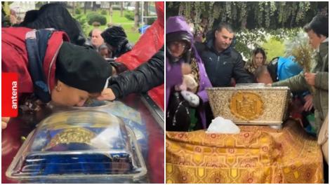 Mii de oameni așteaptă să se închine la racla cu moaștele Sfintei Parascheva. Timpul de așteptare ajunge și la 20 de ore