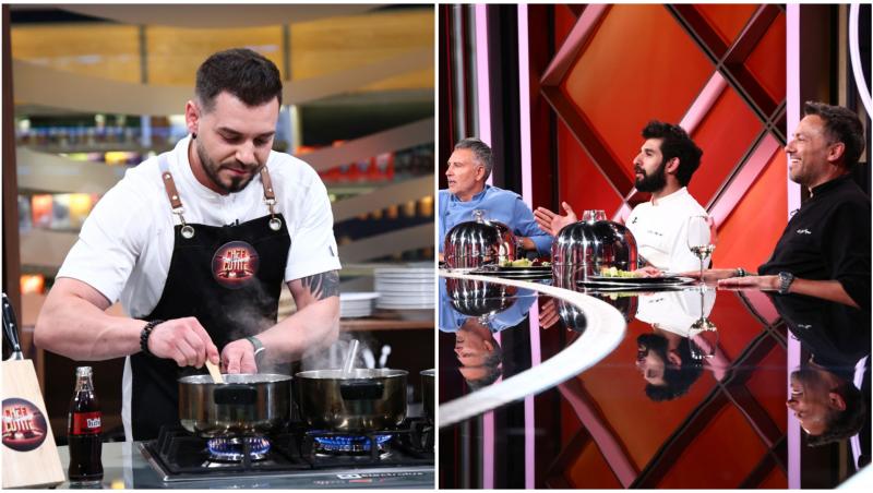 Darius Ticmenov în platoul Chefi la cuțite