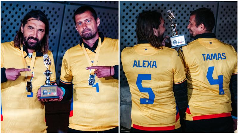 Gabi Tamaș și Dan Alexa alături de trofeul Asia Express sezonul 8