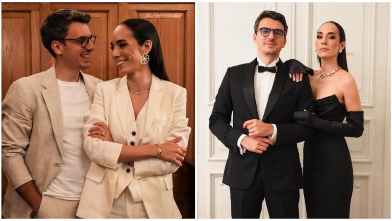 Colaj cu Alexandru Ion și soția lui, Evelyne, în două ipostaze diferite