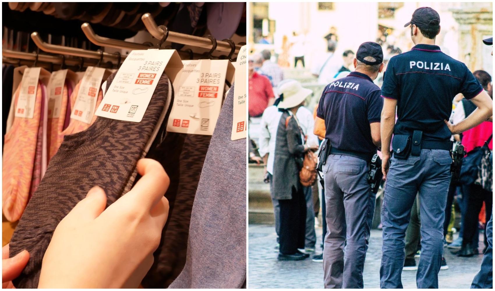 colaj foto cu sosete si politia din italia