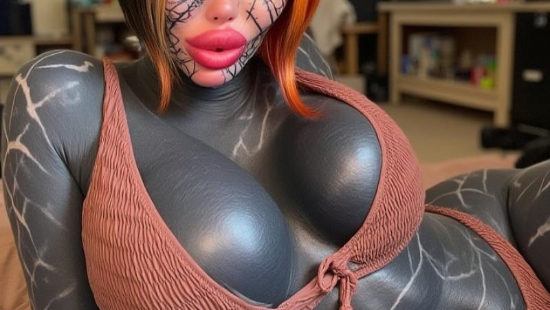 Reacția internauților când au aflat cum arăta tânăra înainte de operații și tatuaje. Transformările au început când avea 21 de ani