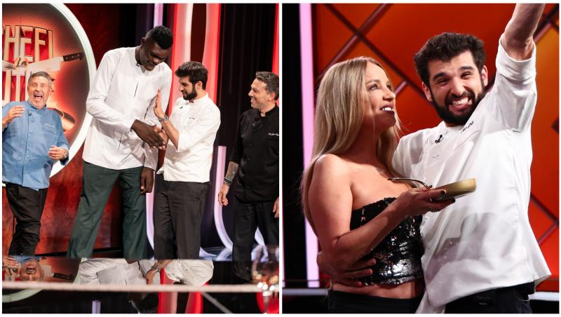 Chef Richard Abou Zaki, Chef Alexandru Sautner, Chef Ștefan Popescu, cel mai &icirc;nalt om din Africa și Tania Budi &icirc;n platoul Chefi la cuțite