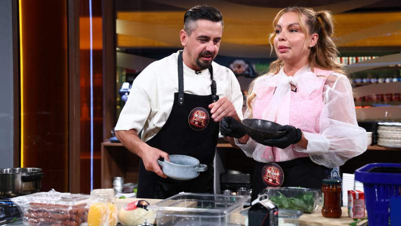 Chefi la cuțite, 25 noiembrie 2025. Eliza și Cosmin Natanticu, prima surpriză a serii. Ce au preparat și câte cuțite au primit