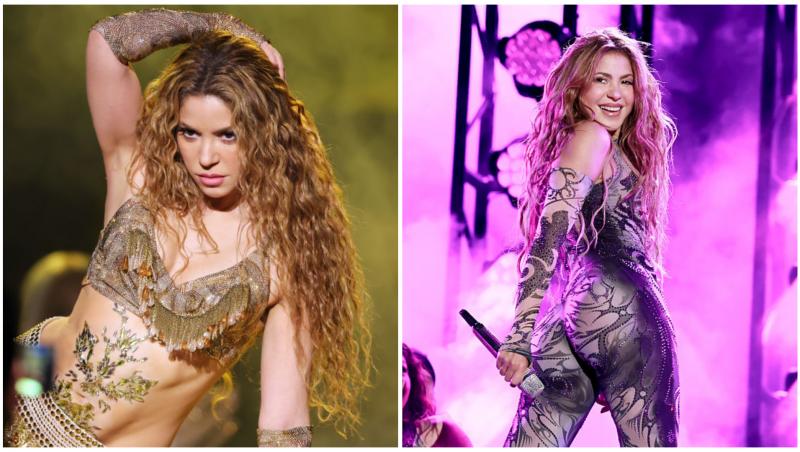 Colaj cu Shakira &icirc;n două ipostaze diferite &icirc;n timpul unui concert