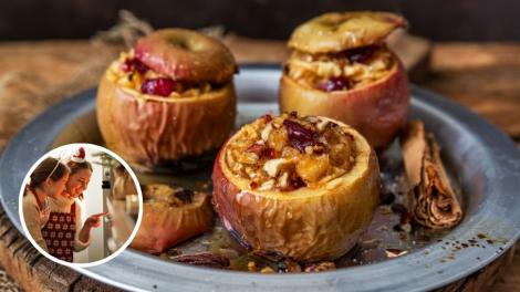 Desertul copilăriei în postul Crăciunului. Cum să prepari mere umplute cu nucă în cel mai scurt timp