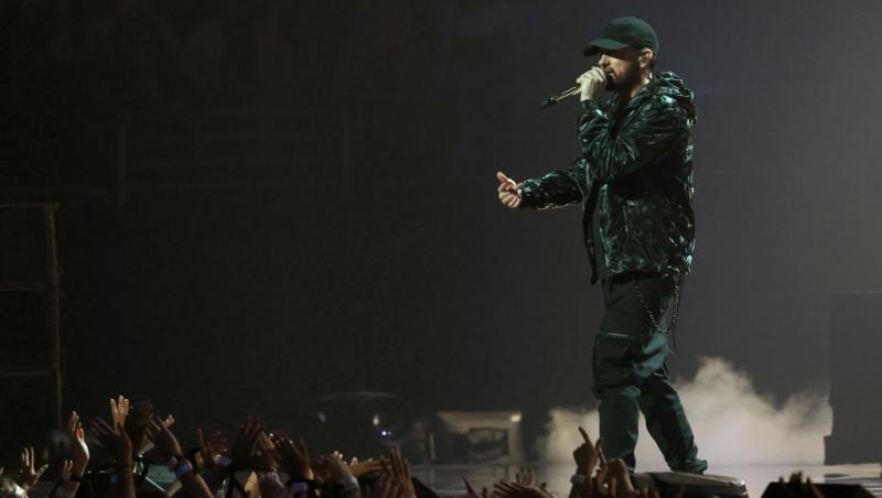 Nepotul lui Eminem, surprins la concertul artistului. Ce fotografie emoționantă a postat Hailie Jade cu micuțul