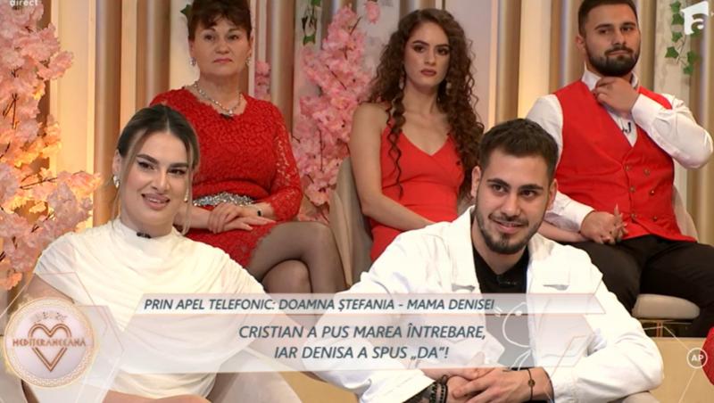 Mireasa, sezon 12. Imagini de la logodna dintre Cristian și Denisa. Cum a reacționat fata când a fost cerută în căsătorie