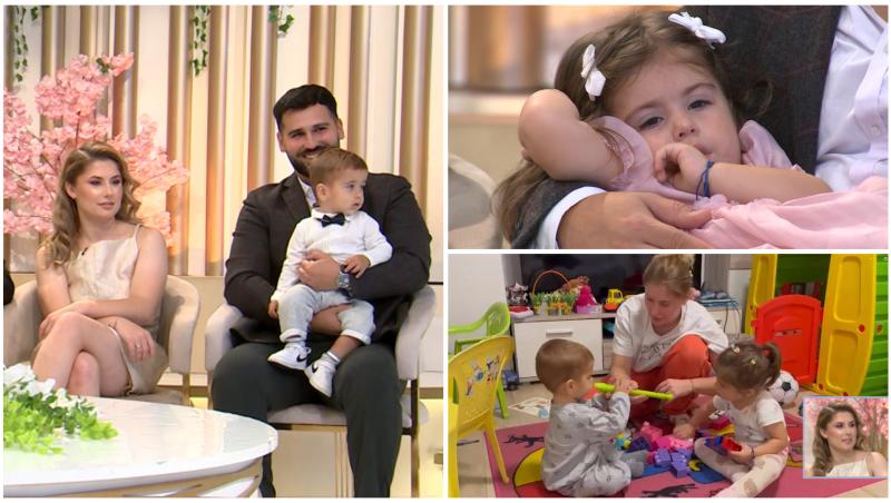 Giovana și Sese, apariție spectaculoasă la TV. Câștigătorii sezonului 5 Mireasa au fost însoțiți de cei doi copii