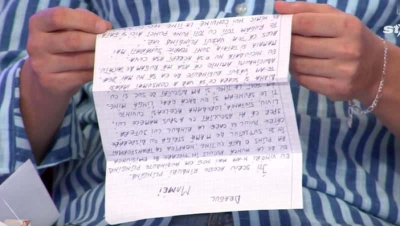 Mireasa, sezon 12. Diana a plâns în hohote după ce Sorin a citit scrisoarea de la mama lui, în platou: „Vreau să citești singur”