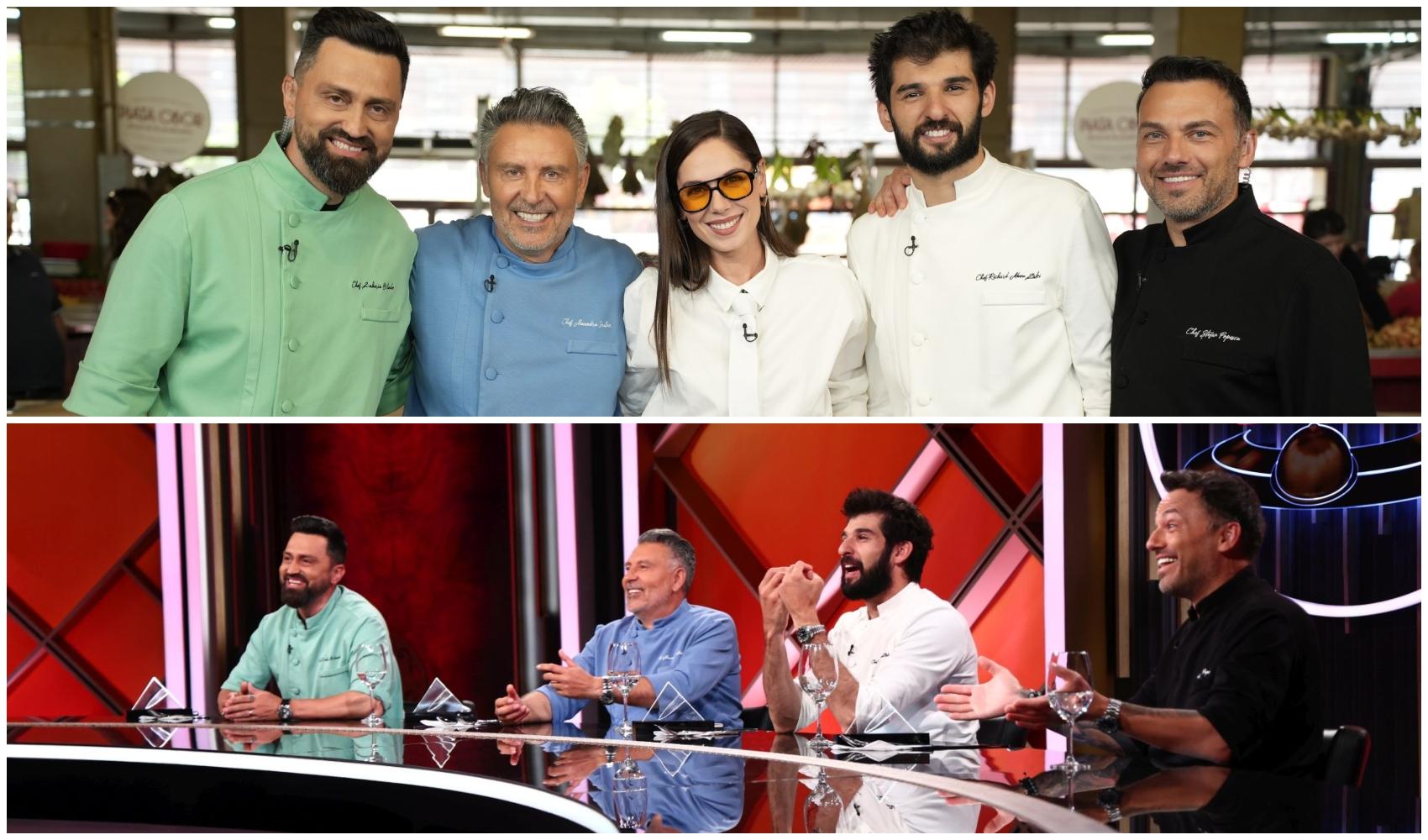 colaj foto cu irina fodor si juratii chefi la cutite