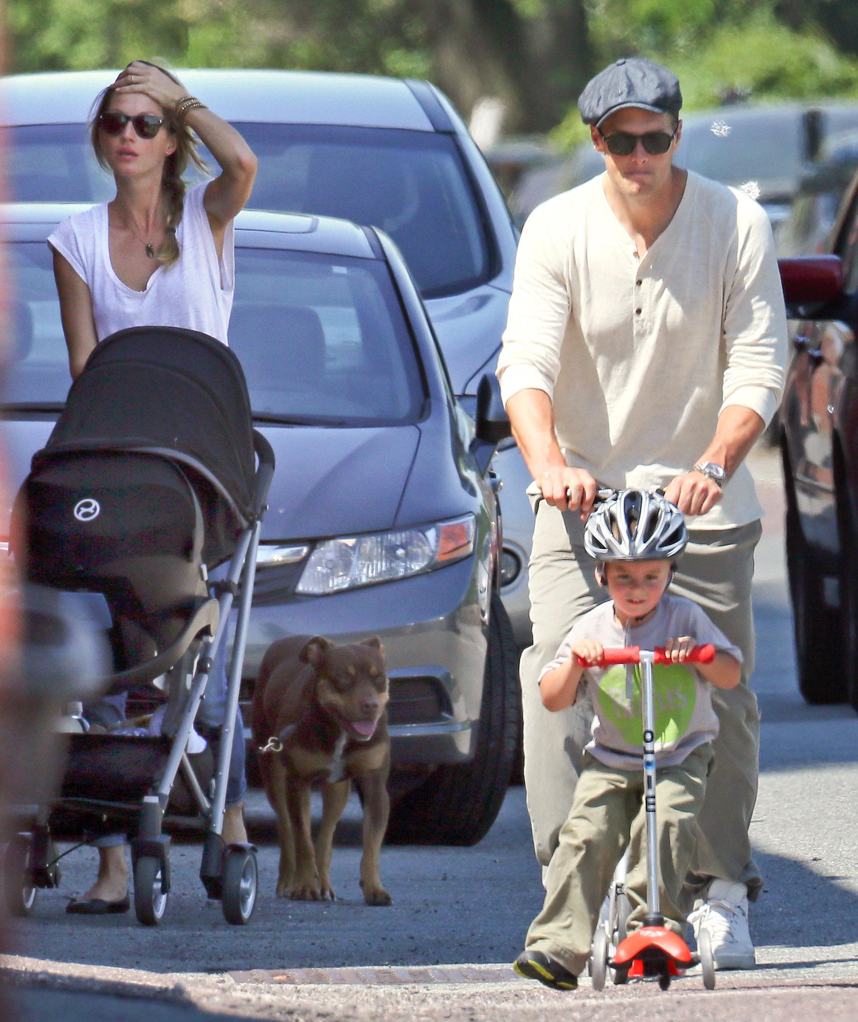 Tom Brady și Gisele Bunchen, cu copiii afară