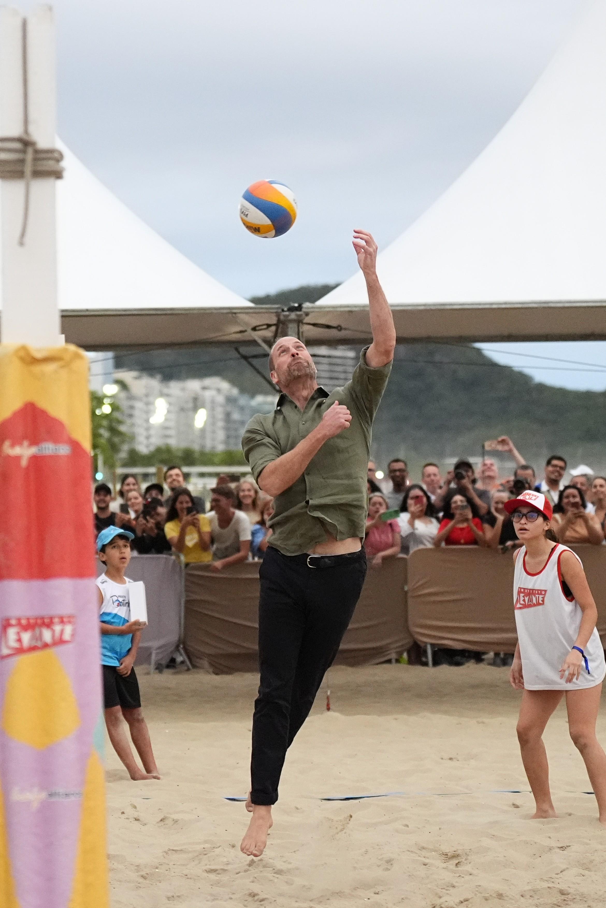Prințul Wiliam, meci de volei, Cpacabana 2025