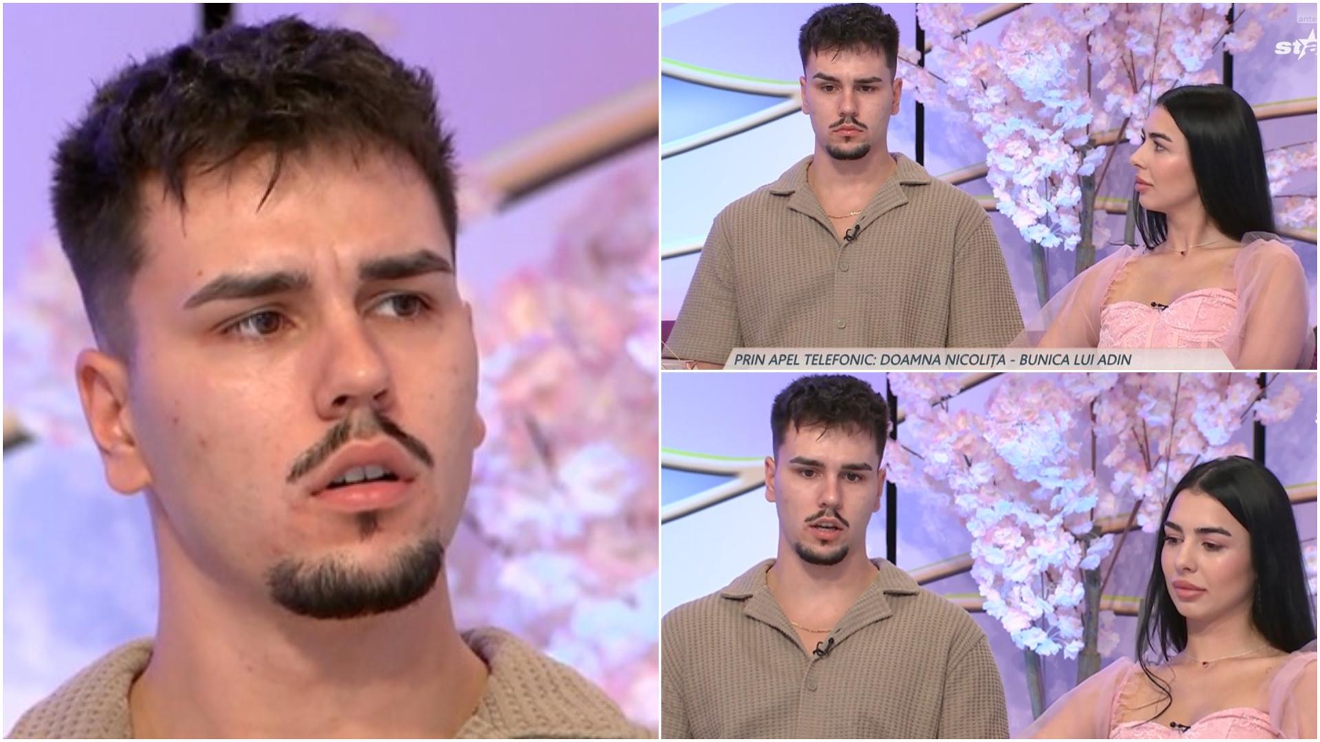 Mireasa, sezon 12. Bunica parternă a lui Adin, cu care nu a ținut legătura, intervenție telefonică: „L-am văzut la televizor”