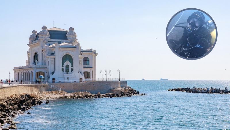 Cazinoul din Constanța și un scafandru român aflat în Marea Neagră